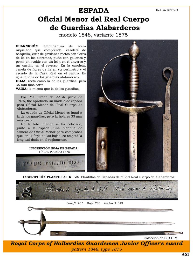 guarnicin espada oficial menor del real cuerpo de guardias alabarderos modelo 1848 variante 1875 jpg 1749726625 1749726819 - Épée Officielle Mineure : Design Élégant et Exclusif