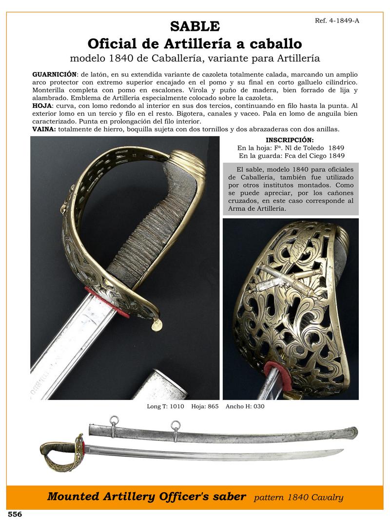 sable oficial de artillera a caballo jpg 1748732965 1748755087 - Sabre d'artillerie 1840 : Histoire et design unique