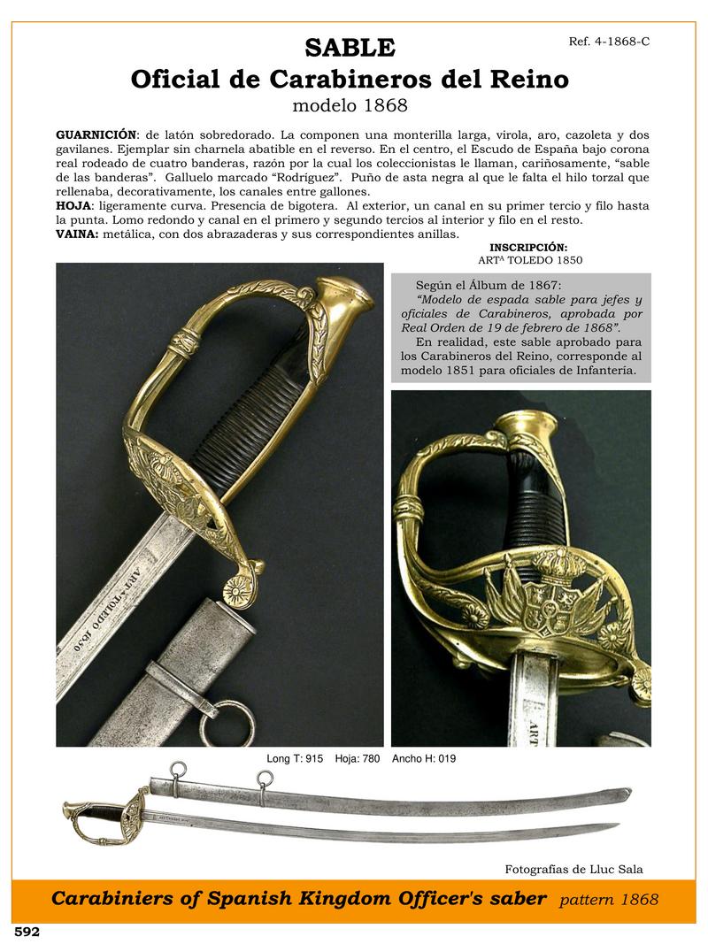 sable oficial de carabineros del reino modelo 1868 jpg 1749510568 1749532414 - Sable de Carabiniers du Royaume : Histoire et détails uniques