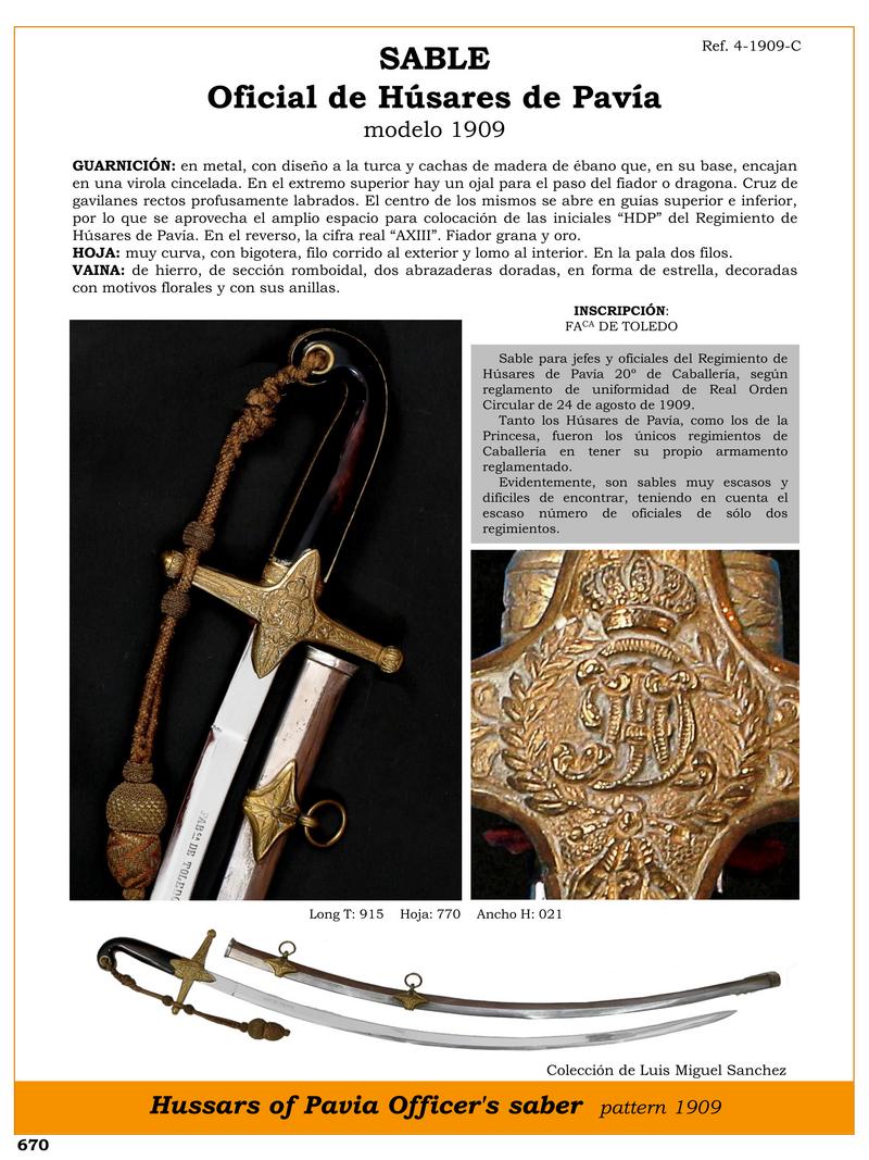 sable oficial de hsares de pava modelo 1909 ref 4 1909 c jpg 1751152168 1751152420 - Sabre des Hussards de Pavie 1909 : Un joyau historique et rare