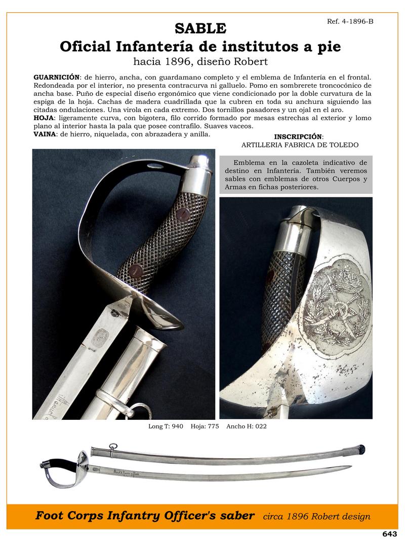 sable oficial infantera de institutos a pie hacia 1896 diseo robert jpg 1750612168 1750634023 - Sabre Officiel d'Infanterie : Design Exclusif de 1896