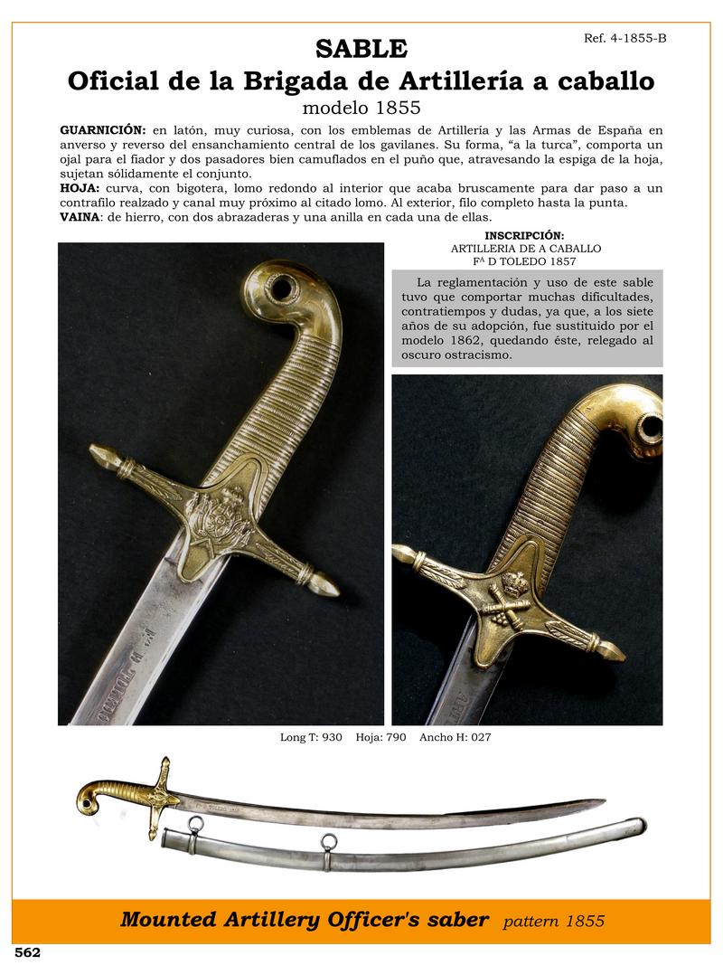 sable ref 4 1855 b oficial de la brigada de artillera a caballo modelo 1855 jpg 1748862571 1748862824 - Sabre d'artillerie à cheval 1855 : Élégance et histoire