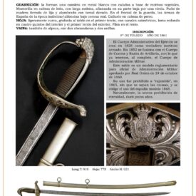sable ref 4 1860 m oficial de administracion militar modelo 1860 jpg 1749229768 1749230023 275x275 - Épée de ceinturer 1865 : Design militaire unique et élégant