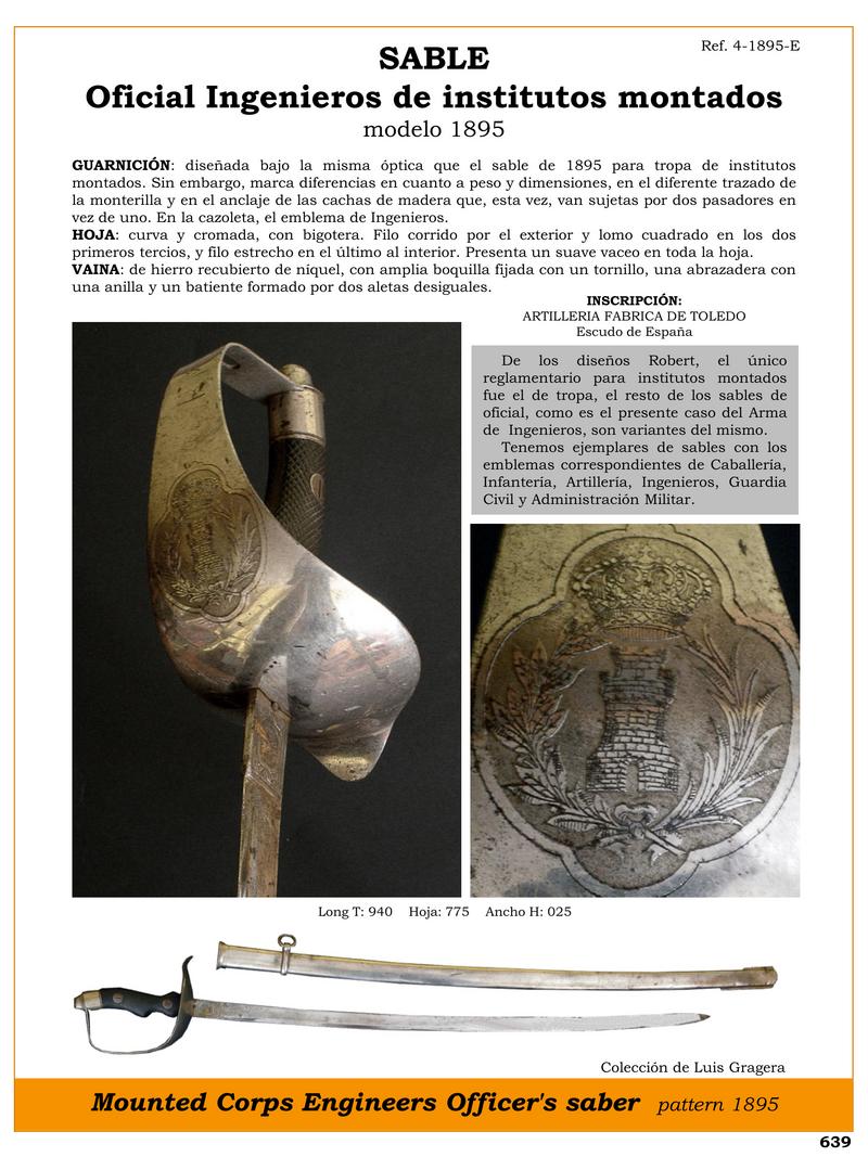 sable ref 4 1895 e oficial ingenieros de institutos montados modelo 1895 jpg 1750525764 1750526029 - Sabre d'Ingénieur 1895 : Design Unique et Élégance