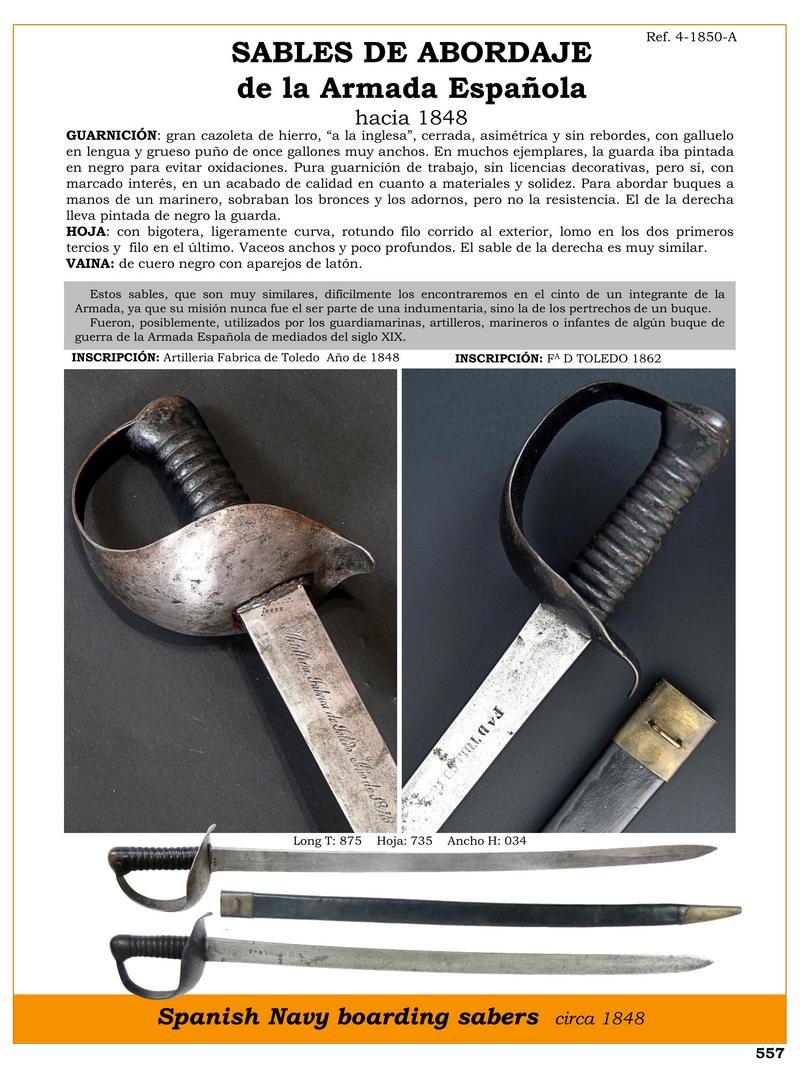 sables de abordaje de la armada espaola hacia 1848 jpg 1748754567 1748757427 - Sables d’Assaut de la Marine Espagnole : Qualité et Résistance