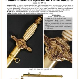daga oficiales suboficiales y asimilados paracaidistas del ejrcito de tierra bripac modelo 1956 jpg 1752318570 1752319153 275x275 - Épée de ceinturon : icône historique de l'armée espagnole