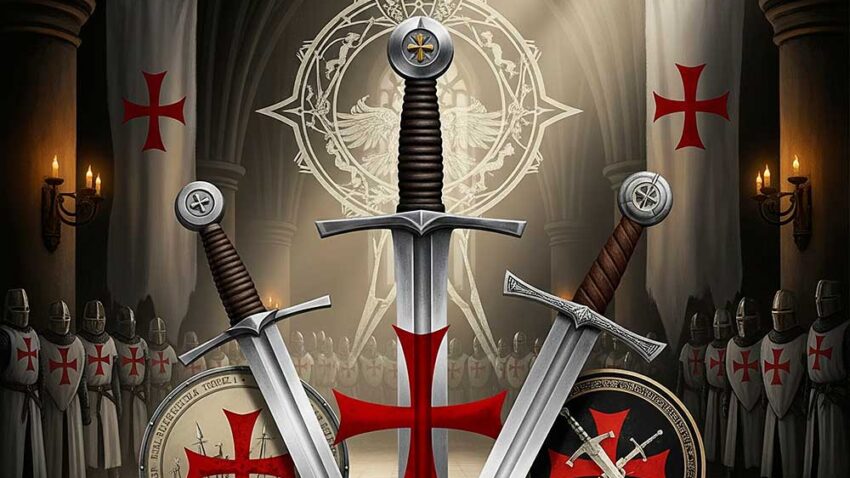 epees templieres entre le mythe et la realite des chevaliers a la croix rouge - Épées Templières : Entre le Mythe et la Réalité des Chevaliers à la Croix Rouge