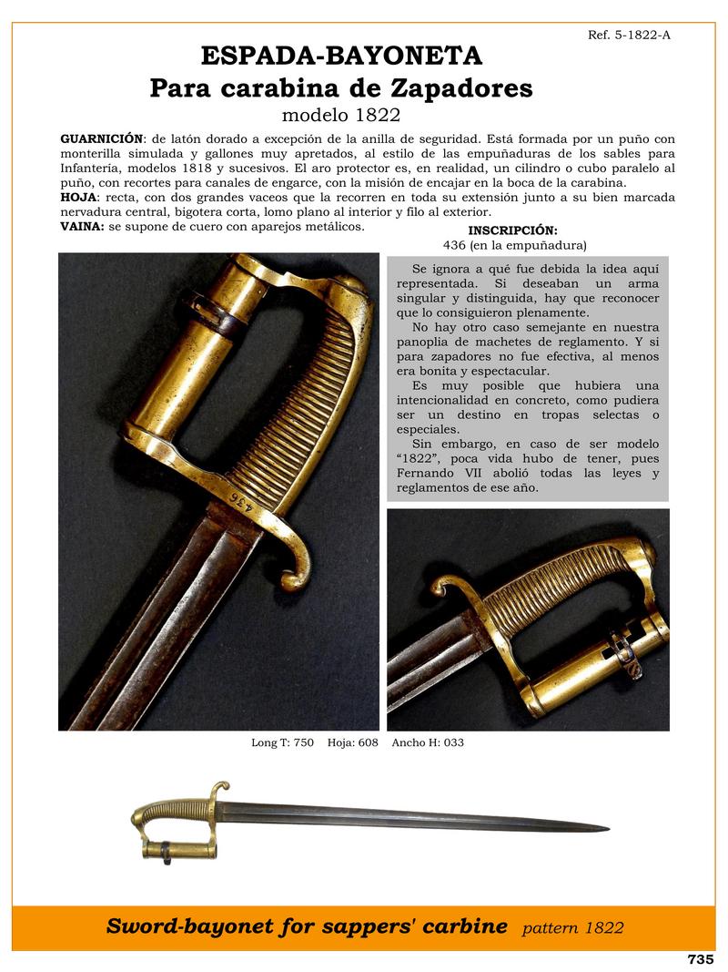 espada bayoneta para carabina de zapadores modelo 1822 jpg 1752512968 1752513553 - Épée-baïonnette 1822 : Design Unique pour Carabine de Sapeurs