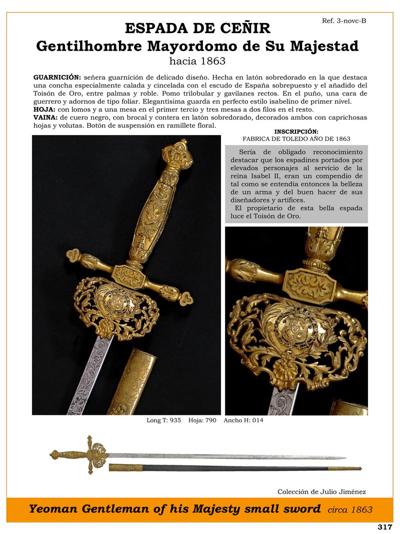 espada de ceir jpg 1753873770 1753874336 - Épée de ceinture élégante du XIXe siècle avec toison d'or
