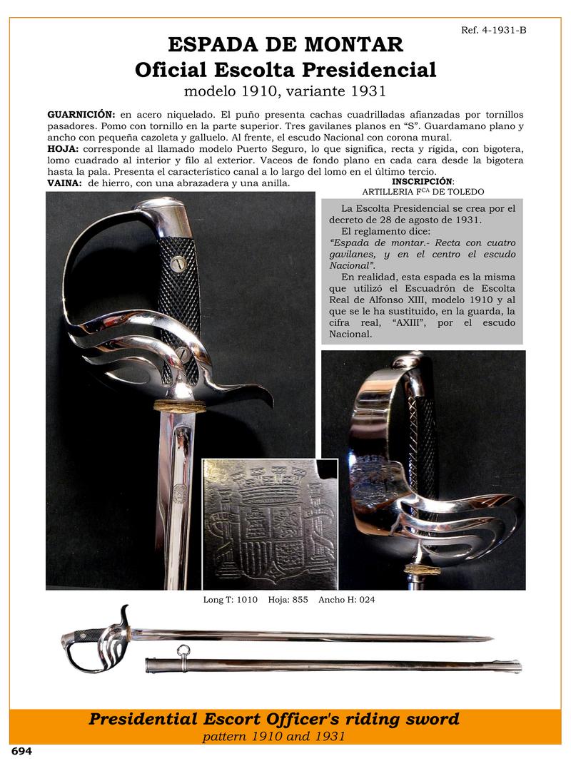espada de montar oficial escolta presidencial modelo 1910 variante 1931 jpg 1751670570 1751670826 - Épée de Monture Officielle : Élégance et Histoire Militaire