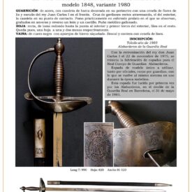 espada oficiales y guardias ref 4 1980 a de los reales guardias alabarderos modelo 1848 variante 1980 jpg 1752340164 1752340737 275x275 - Épée Royale 2014 : Design Exclusif pour Hallebardiers