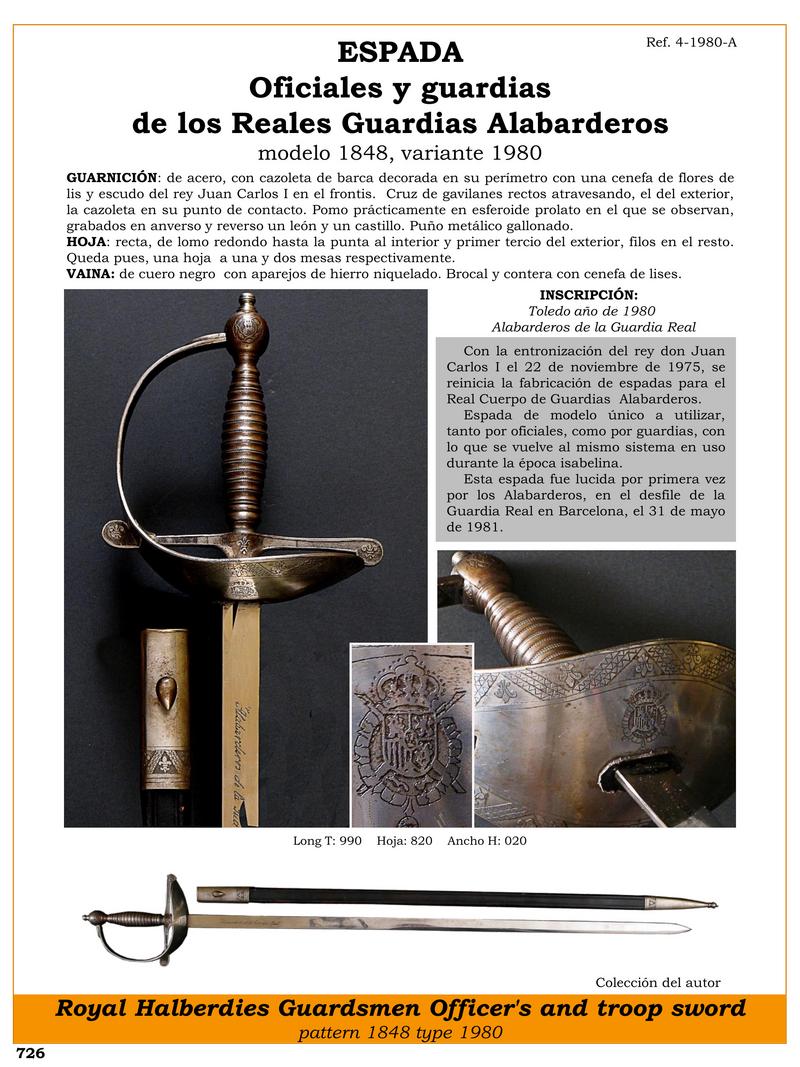 espada oficiales y guardias ref 4 1980 a de los reales guardias alabarderos modelo 1848 variante 1980 jpg 1752340164 1752340737 - Épée Royale des Hallebardiers : Histoire et Design Unique