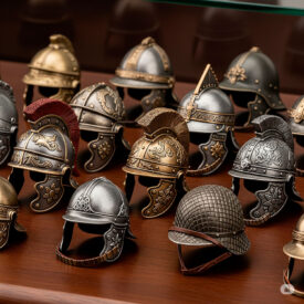 le monde fascinant des miniatures de casques un voyage a travers lhistoire militaire 275x275 - Épée de Lazo de Valence : Élégance et Tradition du XVIe siècle