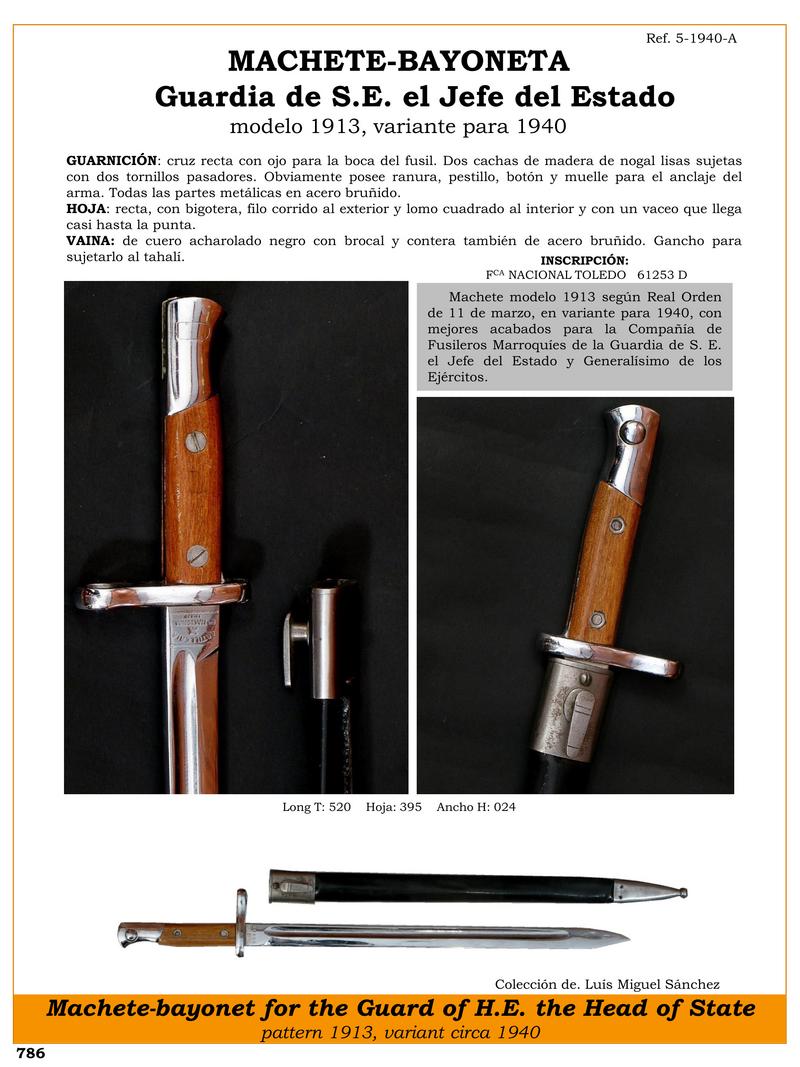 machete bayoneta jpg 1753549771 1753550353 - Machette-baïonnette 1913 : Le Joyau de la Garde espagnole