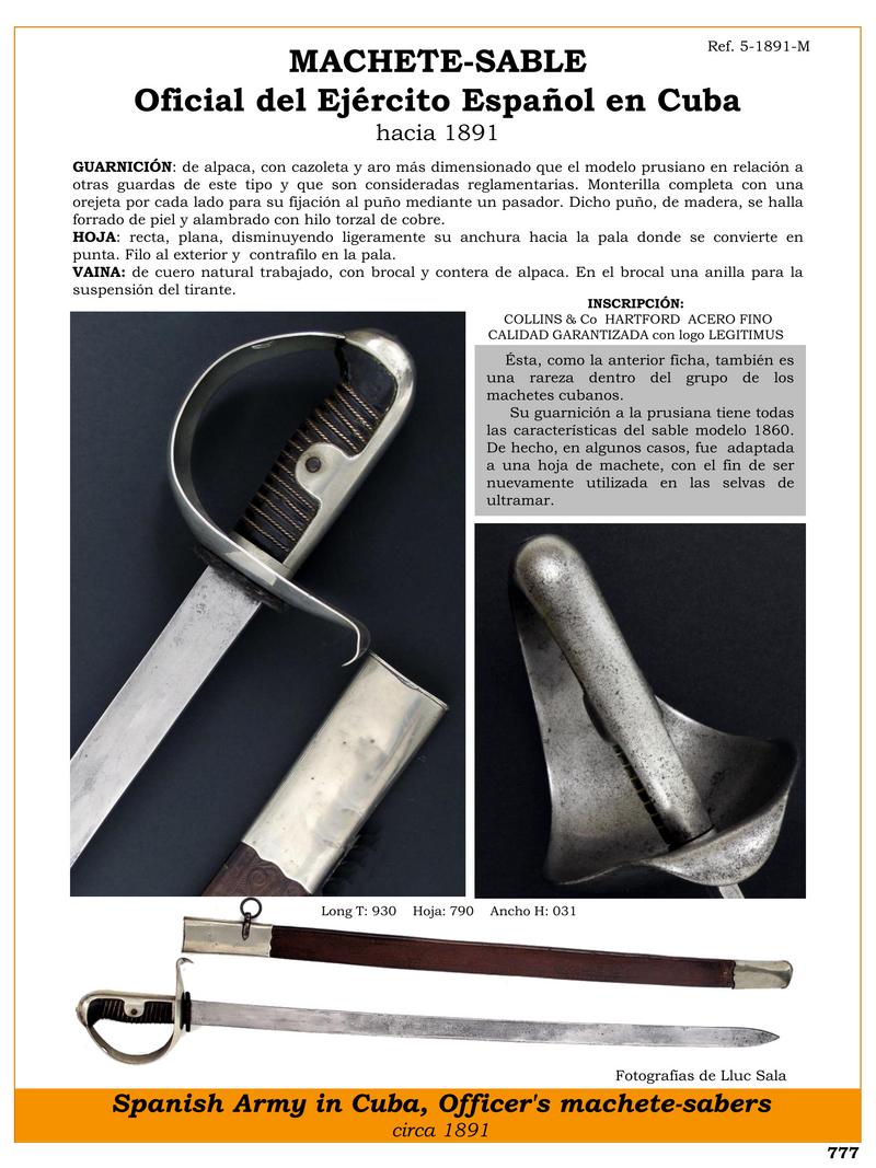 machete sable jpg 1753376971 1753377550 - Machette-Sabre Officielle de l'Armée Espagnole à Cuba 1891