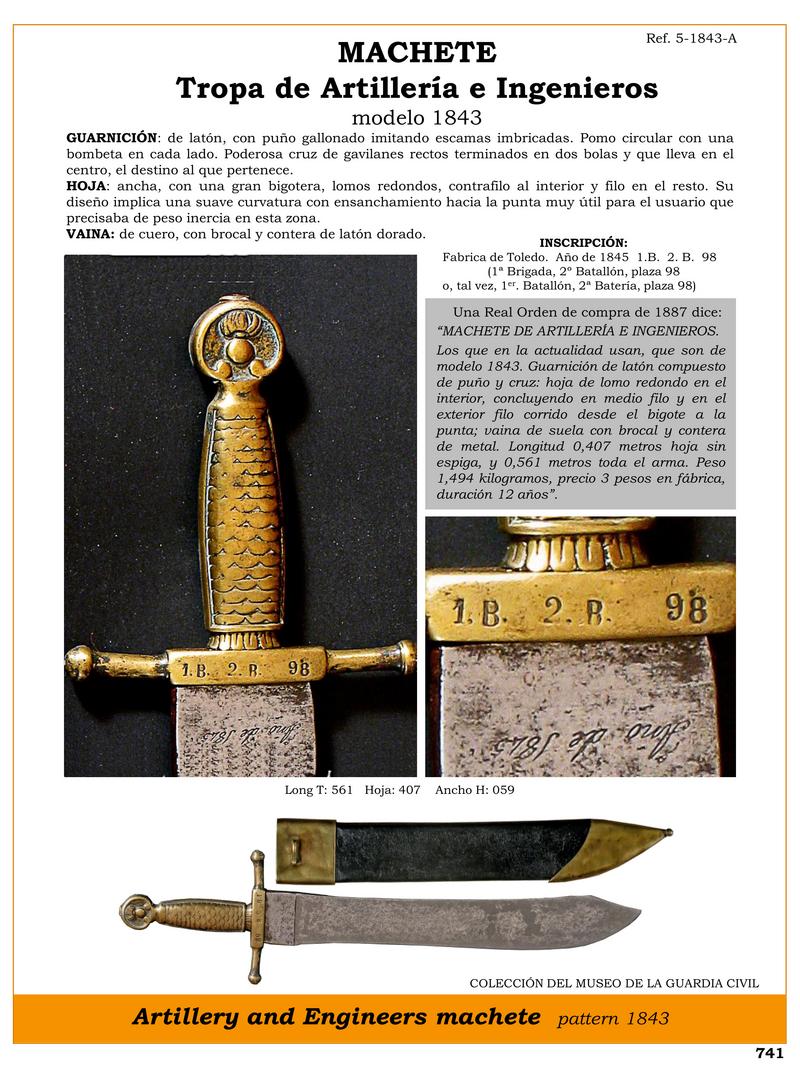 machete tropa de artillera e ingenieros modelo 1843 jpg 1752642571 1752643147 - Machette d'Artillerie Modèle 1843 : Conception et Détails Uniques