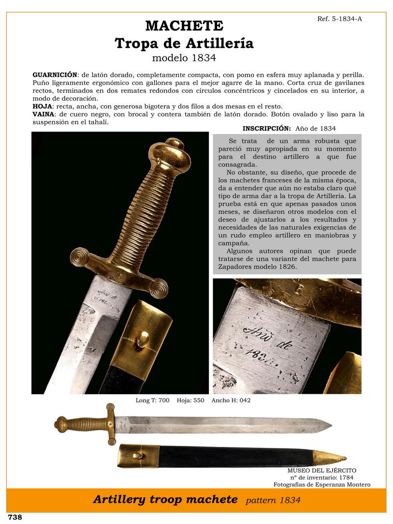 machete tropas de artillera modelo 1834 jpg 1752577764 1752578341 - Machette d'artillerie modèle 1834 : conception et fonctionnalité