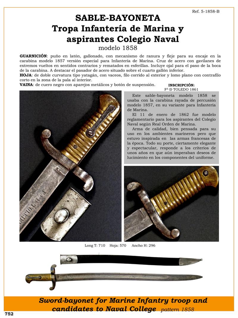 sable bayoneta tropas infantera de marina y aspirantes colegio naval modelo 1858 jpg 1752880167 1752880743 - Sabre-baïonnette 1858 : élégance et fonctionnalité pour l'infanterie