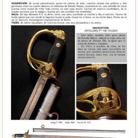 sable oficial de estado mayor modelo 1861 variante 1931 jpg 1751735365 1751735634 275x275 - Sabre Militaire Espagnol 1908 : Design Exclusif et Détails Uniques