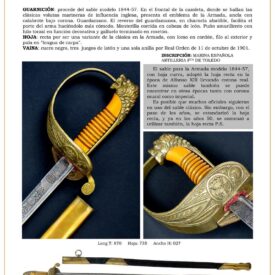 sable oficial de la armada modelo 1844 57 variante 1912 hoja rectra lengua de carpa jpg 1751389766 1751390030 275x275 - Sabre d'Artillerie : Le spectaculaire modèle 1862 à lame droite