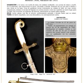 sable oficial general del ejrcito modelo 1908 variante de 1931 jpg 1751648972 1751649234 275x275 - Sabre d'officier d'état-major : design classique 1931