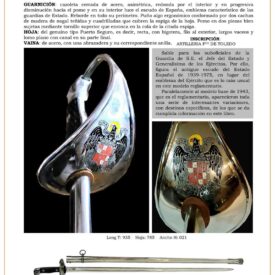 sable para los suboficiales de la guardia de s e el jefe del estado y generalsimo de los ejrcitos jpg 1752124169 1752124801 275x275 - Sable Militaire 1943 : Design Unique et Emblème Exclusif