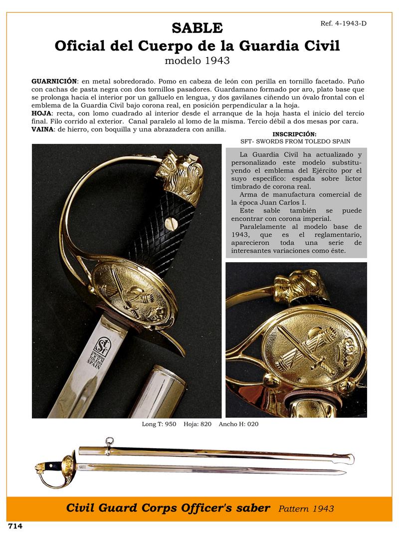 sable ref 4 1943 d oficial del cuerpo de la guardia civil modelo 1943 jpg 1752080970 1752081228 - Sabre de la Garde civile Modèle 1943 : Détails et exclusivités