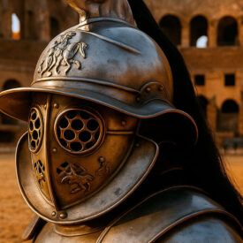 casque de gladiateur thrace histoire design et repliques du heaume a griffon 275x275 - Types de gladiateurs romains : armes, tactiques et l'histoire derrière l'arène