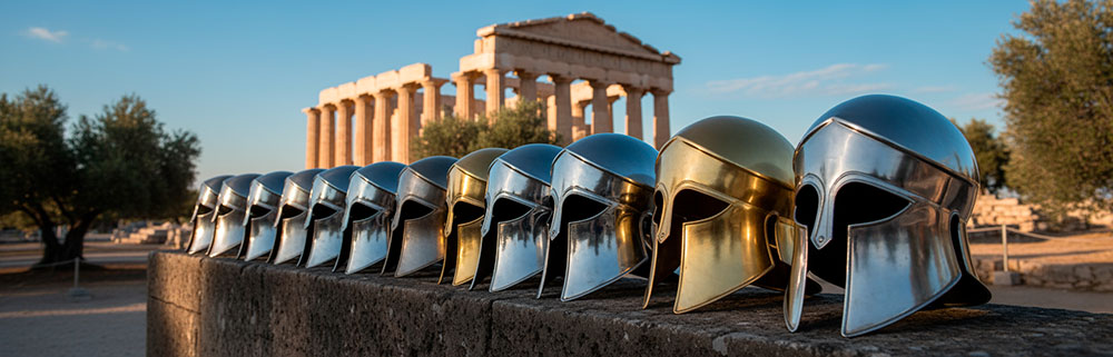 casques corinthiens le heaume qui a forge limage du guerrier grec - Casques corinthiens : le heaume qui a forgé l'image du guerrier grec