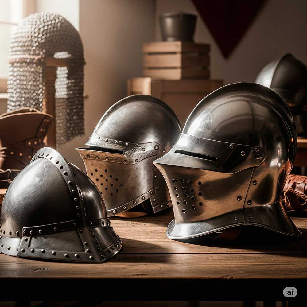 casques medievaux un voyage a travers lhistoire la protection et le symbole - Casques Médiévaux : Un Voyage à Travers l'Histoire, la Protection et le Symbole