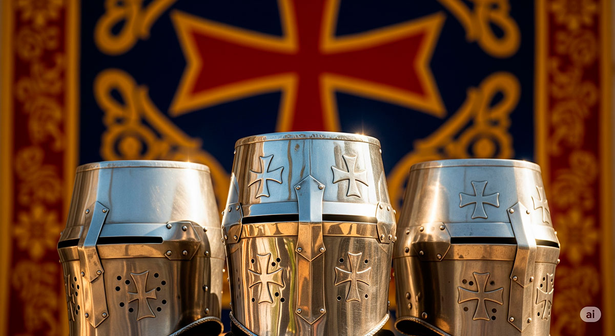casques templiers et casques croises guide historique types repliques et utilisation en reconstitution - Casques templiers et casques croisés : guide historique, types, répliques et utilisation en reconstitution