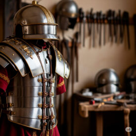 lorica segmentata larmure iconique de la legion romaine devoilee 275x275 - Plumbata vs. Pilum : L'Évolution de l'Armement de Jet dans les Légions Romaines