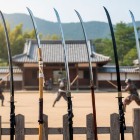 naginata histoire technique et evolution de la lance japonaise 275x275 - Sabres célèbres : guide épique de modèles historiques, légendes et répliques