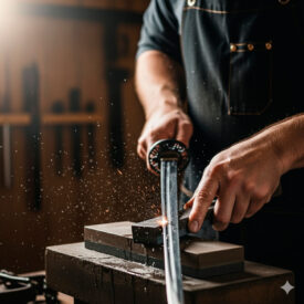 affuter les epees guide technique et epique pour obtenir un tranchant parfait 275x275 - Types d'acier pour épées : guide définitif pour choisir lame, trempe et performance