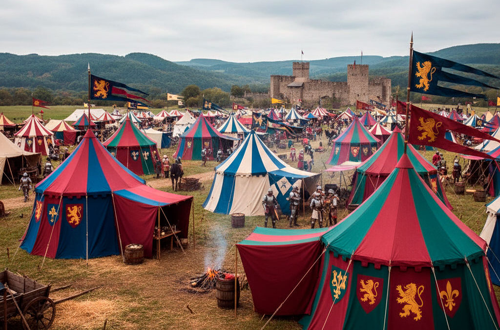 tentes et chapiteaux medievaux un voyage fascinant a travers lhistoire le statut et lingeniosite - Tentes et abris médiévaux : pavillons, jaimas et la maison portative qui a forgé l'histoire