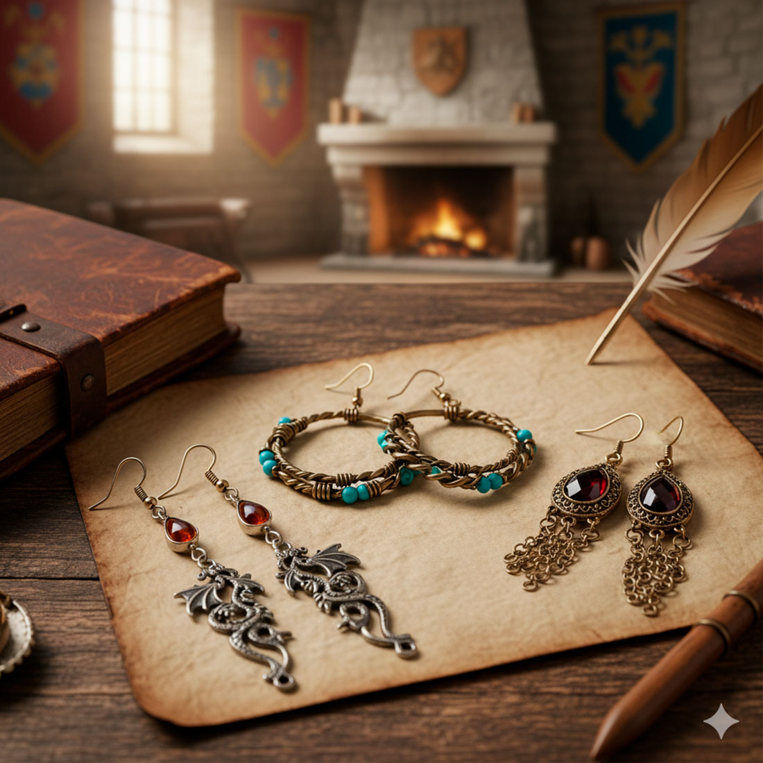 boucles doreilles medievales histoire materiaux et symboles qui racontent le moyen age - Boucles d'oreilles médiévales : histoire, matériaux et symboles qui racontent le Moyen Âge