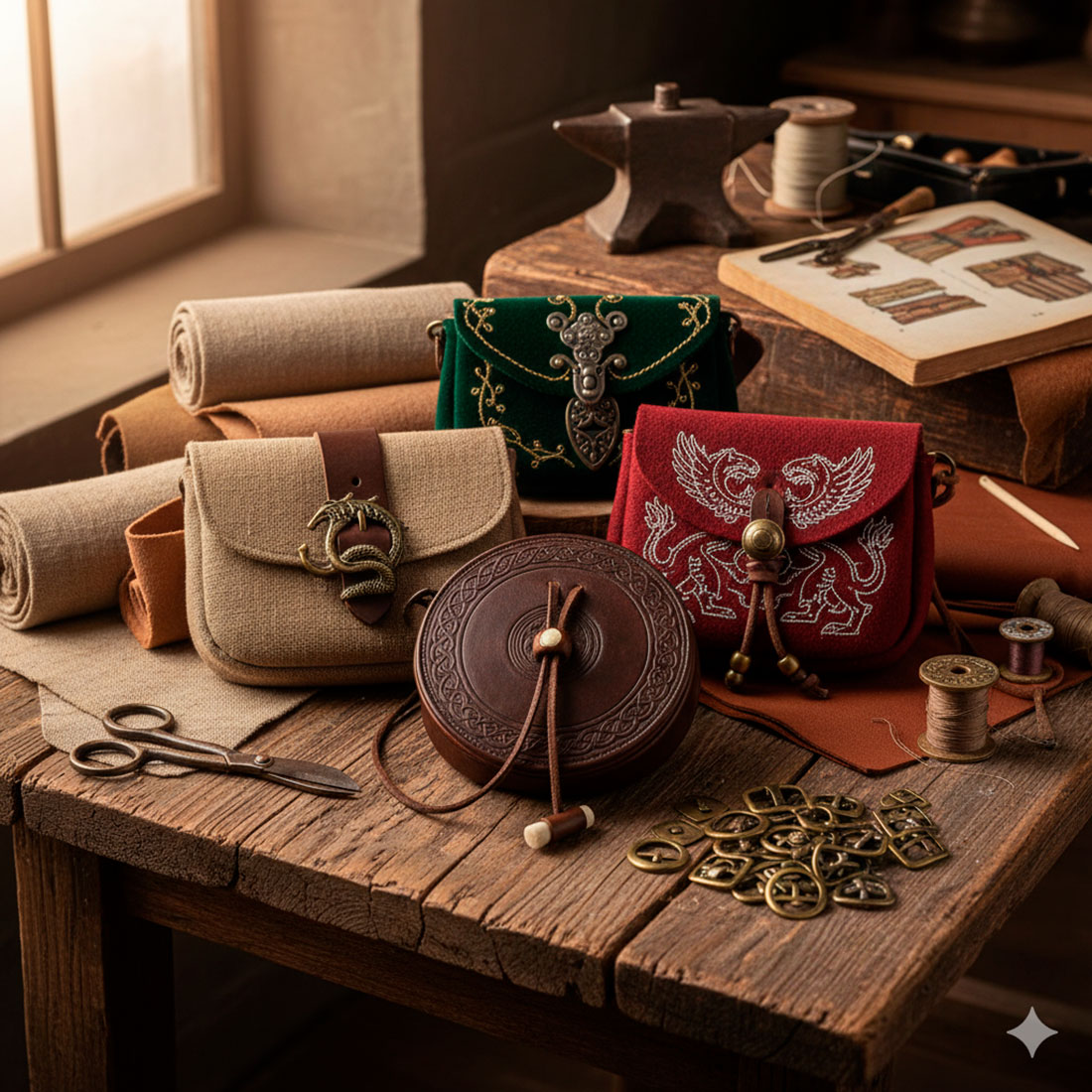 sacs banane medievaux un voyage a travers lhistoire et lauthenticite pour les reconstituteurs - Sacs Banane Médiévaux : Un Voyage à Travers l'Histoire et l'Authenticité pour les Reconstituteurs