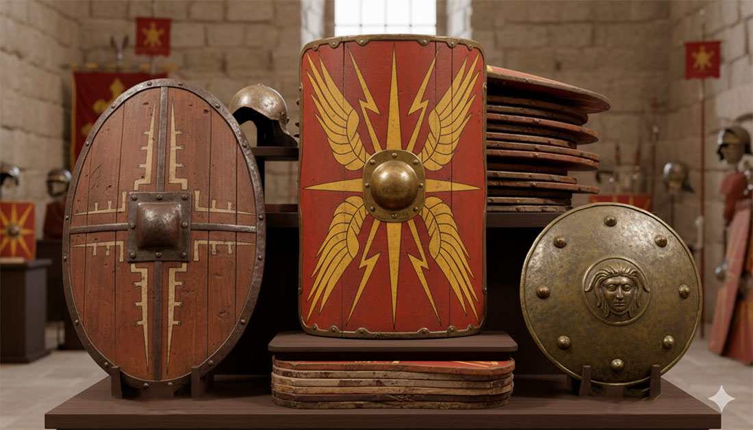 scutum romain lame bouclier des legions - Scutum Romain : L'Âme Bouclier des Légions