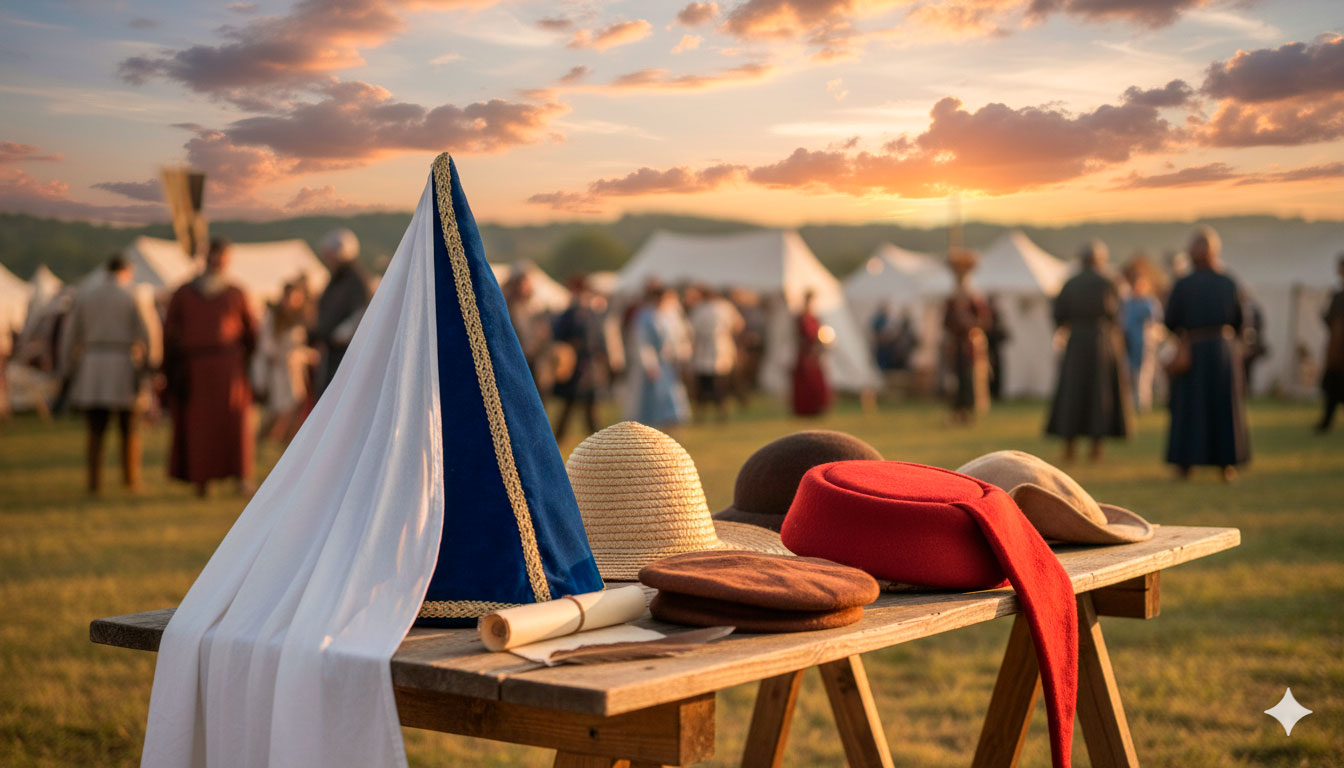 les secrets de la tete medievale guide complet des chapeaux et coiffes pour reconstitueurs - Les Secrets de la Tête Médiévale : Guide Complet des Chapeaux et Coiffes pour Reconstitueurs