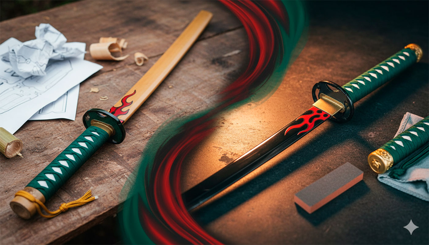 differences entre katanas en bambou et en acier pour le cosplay de tanjiro - Différences entre katanas en bambou et en acier pour le cosplay de Tanjiro