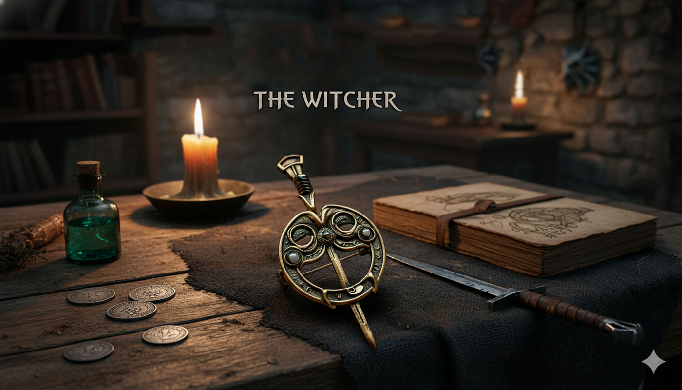 la broche de renfri et le design de lepee en acier de netflix - La broche de Renfri et le design de l'épée en acier de Netflix